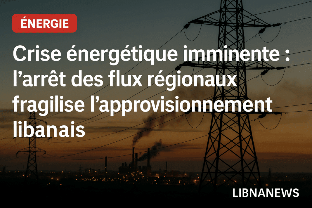 Crise énergétique imminente : l’arrêt des flux régionaux fragilise l’approvisionnement libanais