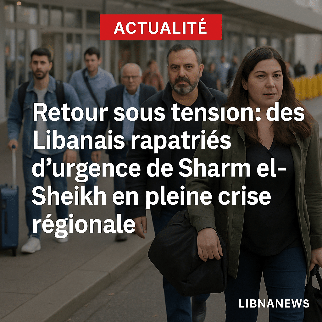 Retour sous tension : des Libanais rapatriés d’urgence de Sharm el-Sheikh en pleine crise régionale