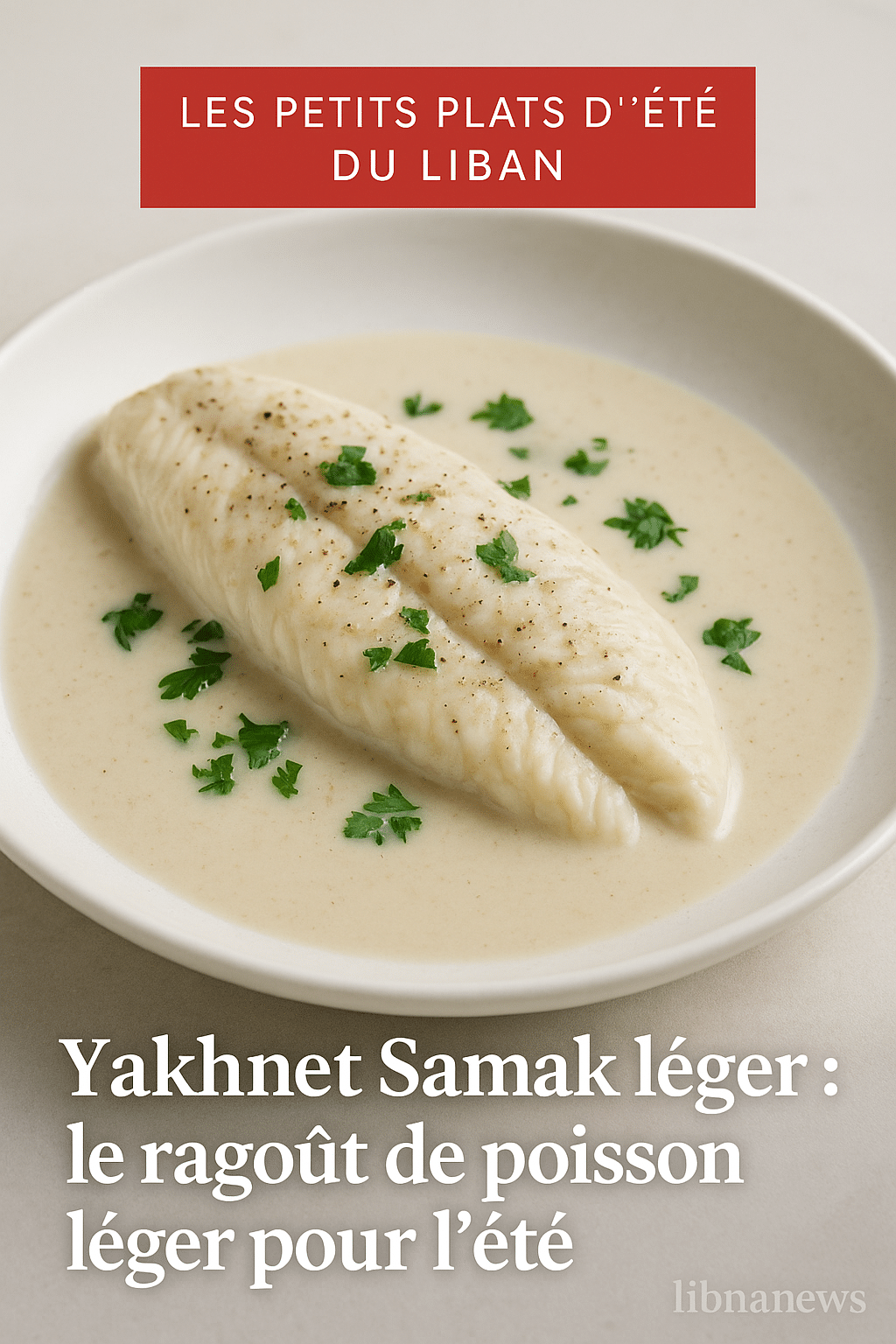 Yakhnet Samak léger : le ragoût de poisson léger pour l’été