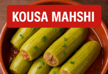Kousa Mahshi: Le classique familial où courgettes et riz s’étreignent.