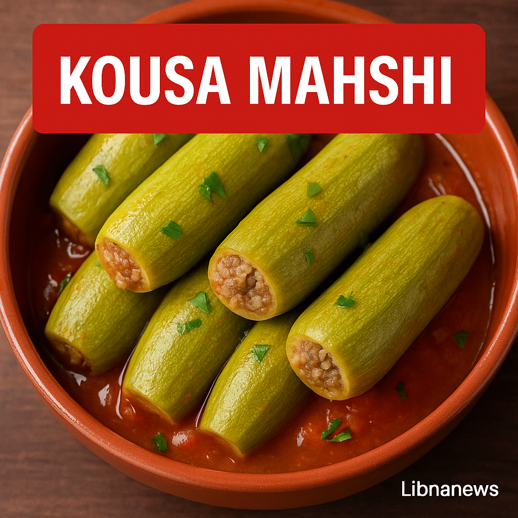Kousa Mahshi: Le classique familial où courgettes et riz s’étreignent.