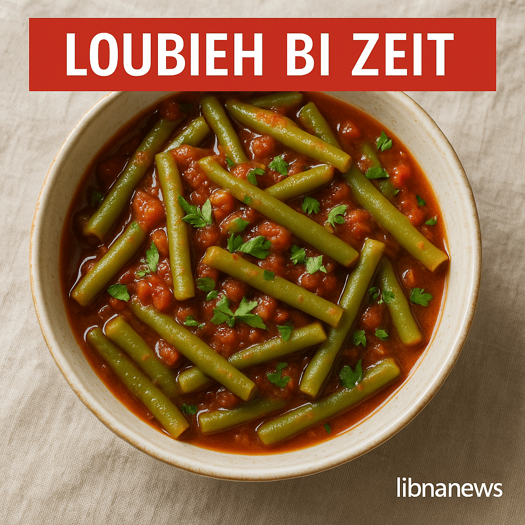 Loubieh bi Zeit: Le classique végétarien, subtil et ensoleillé.