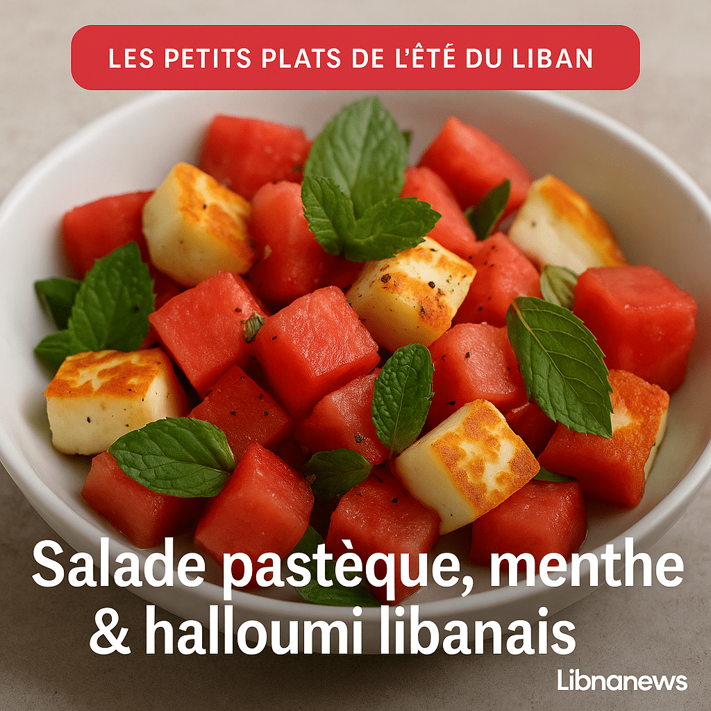 Salade pastèque, menthe & halloumi libanais : la fraîcheur gourmande de l’été