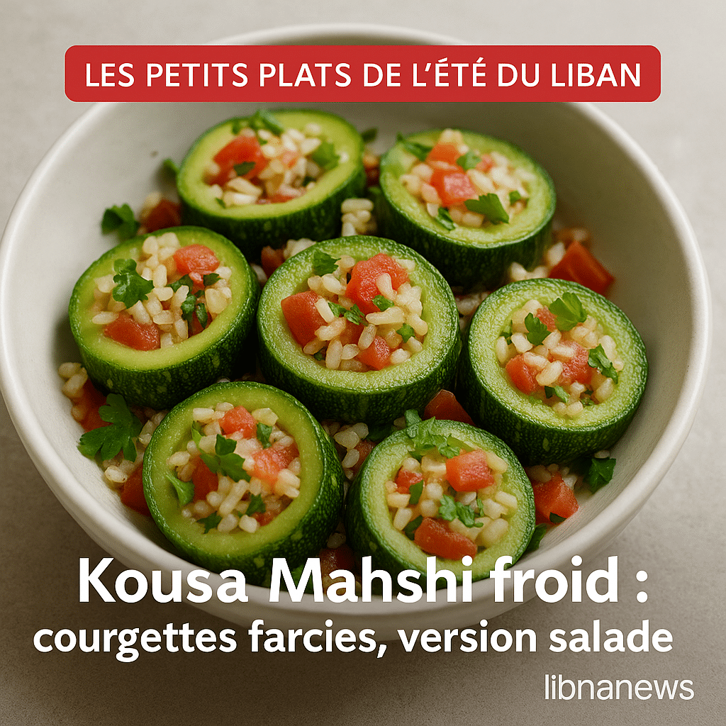 Kousa Mahshi froid : courgettes farcies, version salade