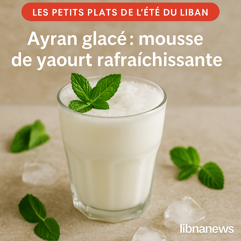 Ayran glacé : mousse de yaourt rafraîchissante