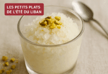 Mhalabieh glacé à la fleur d’oranger : granité lacté revisité