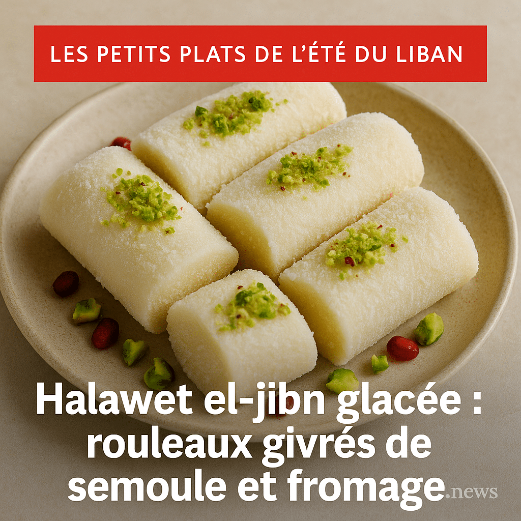 Halawet el-jibn façon glacée : rouleaux givrés de semoule et fromage