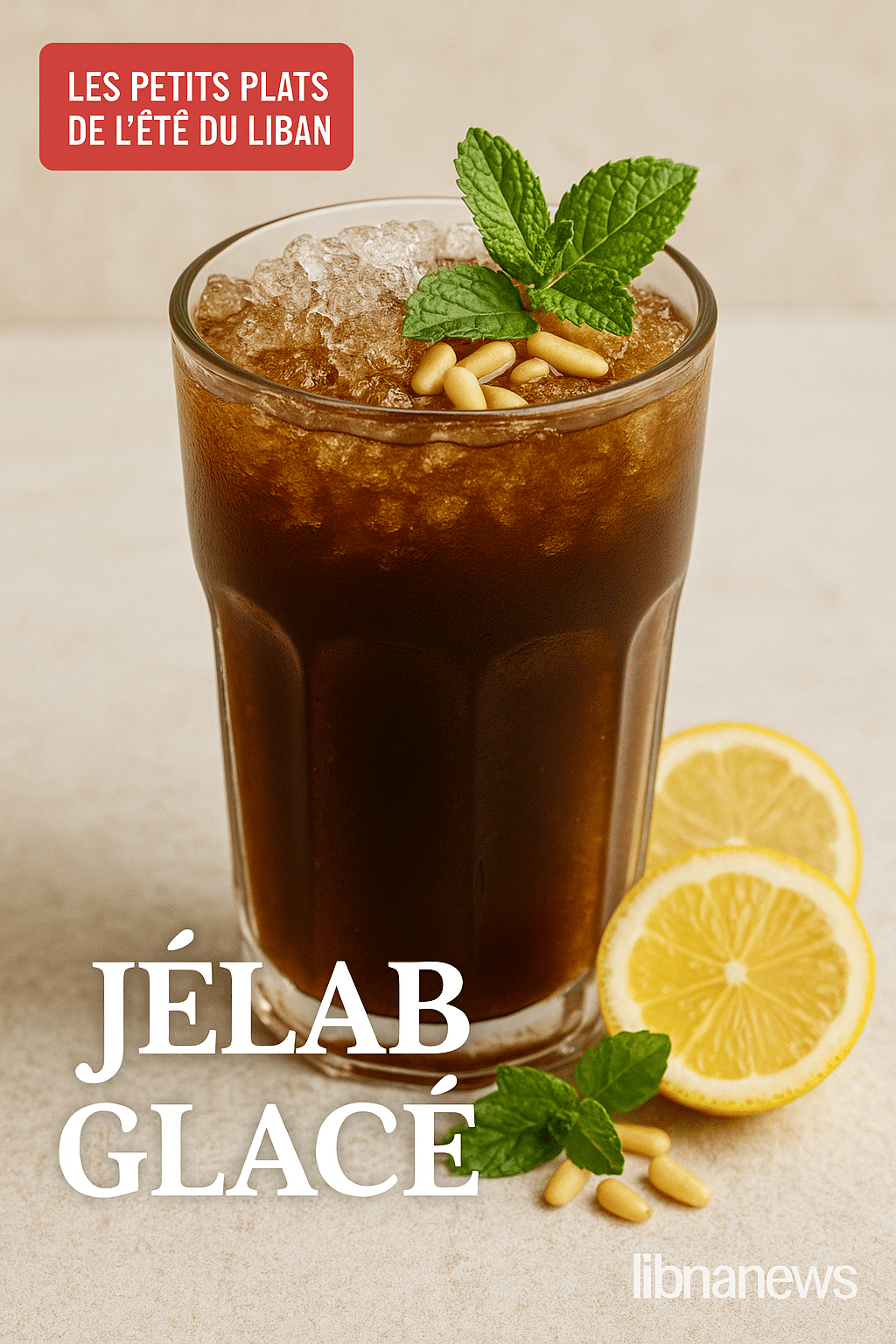 Jélab glacé : granité de sirop de dattes et mélasse