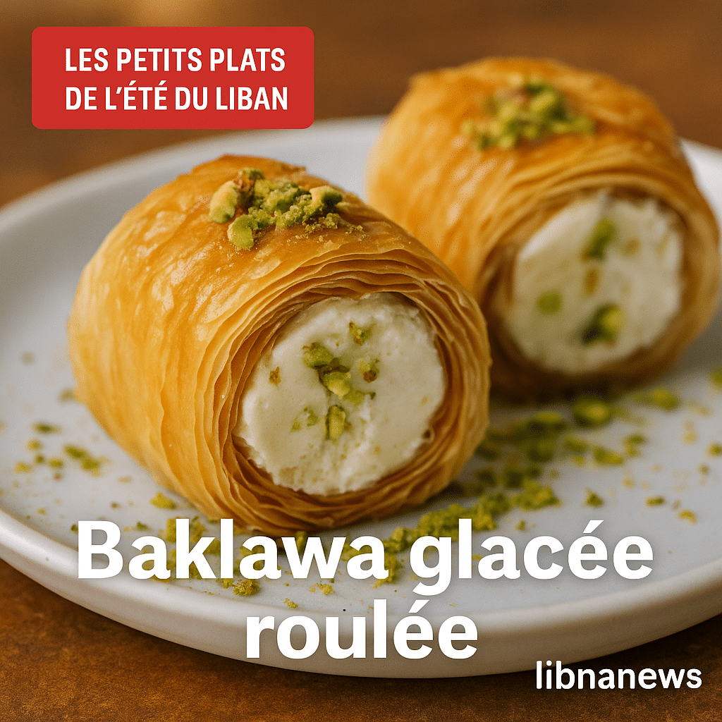 Baklawa glacée roulée : le dessert feuilleté et givré