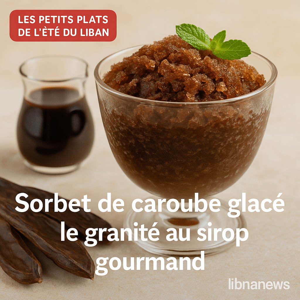 Sorbet de caroube glacé : le granité au sirop gourmand