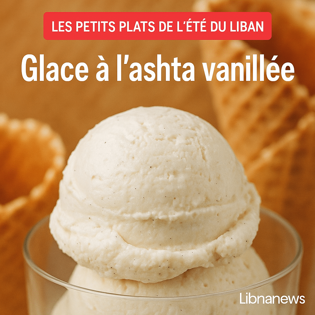 Glace à l’ashta vanillée : l’onctuosité orientale givrée