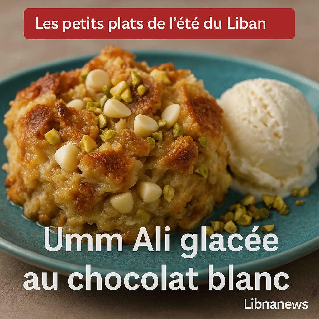 Umm Ali glacée au chocolat blanc : le pudding givré gourmand