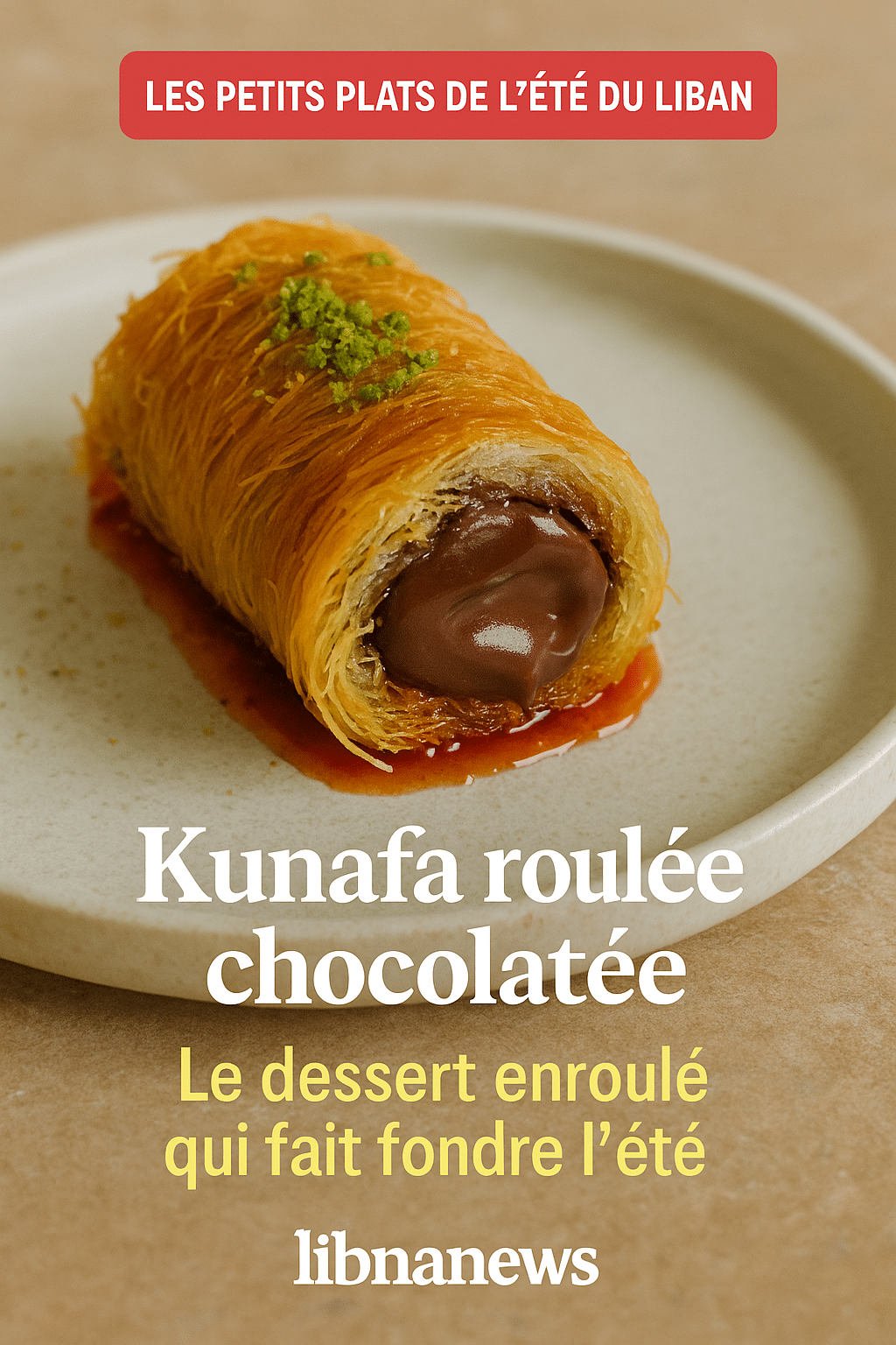 Kunafa roulée chocolatée : le dessert enroulé qui fait fondre l’été
