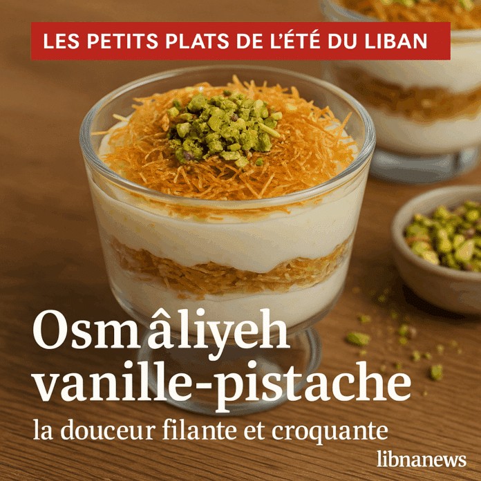 Osmâliyeh vanille-pistache : la douceur filante et croquante