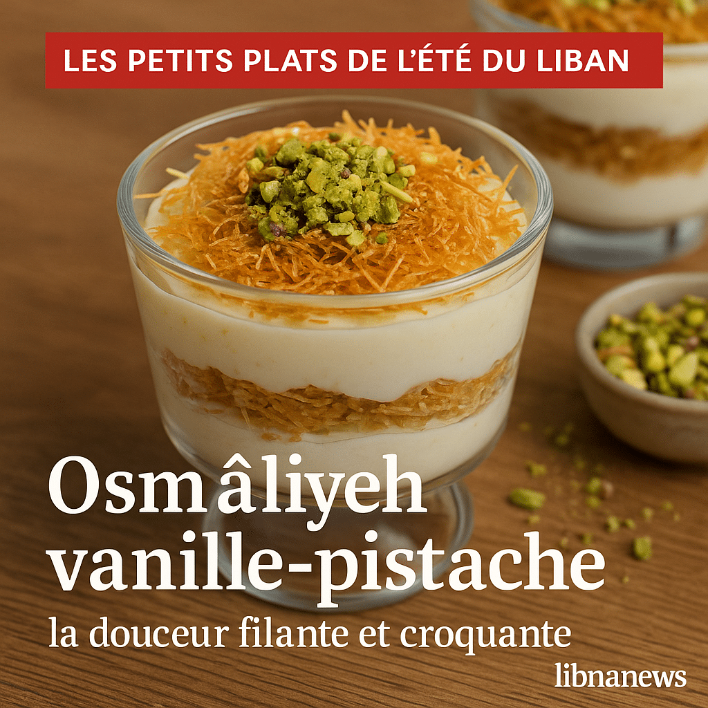 Osmâliyeh vanille-pistache : la douceur filante et croquante