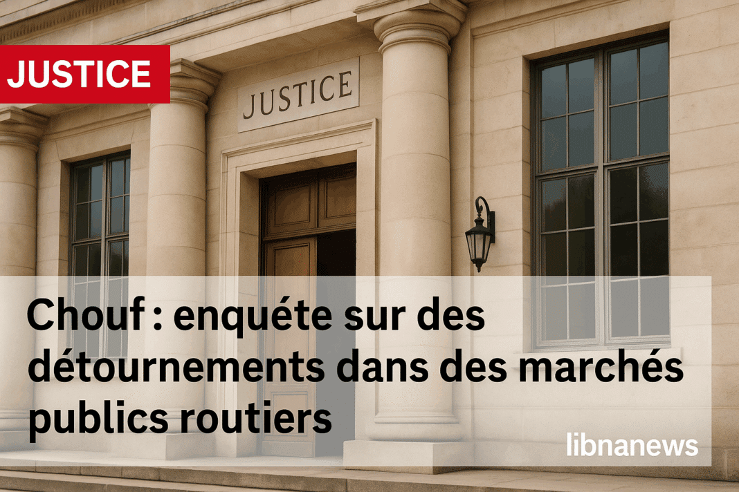 Chouf : enquête judiciaire sur des détournements dans des marchés publics routiers