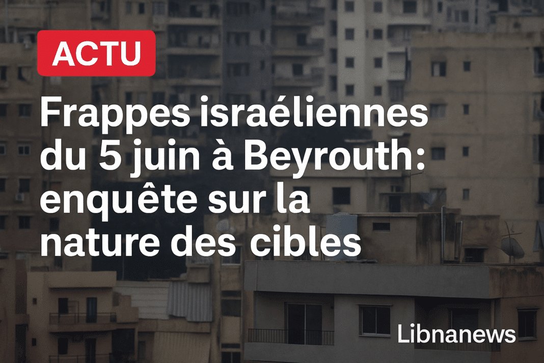 Cibles civiles ou infrastructures militaires ? Enquête sur les frappes israéliennes du 6 juin à Beyrouth