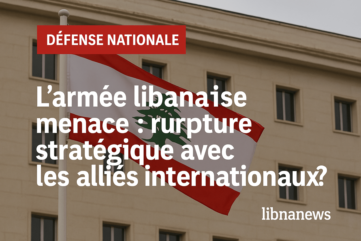 L’armée libanaise menace : rupture stratégique avec les alliés internationaux ?