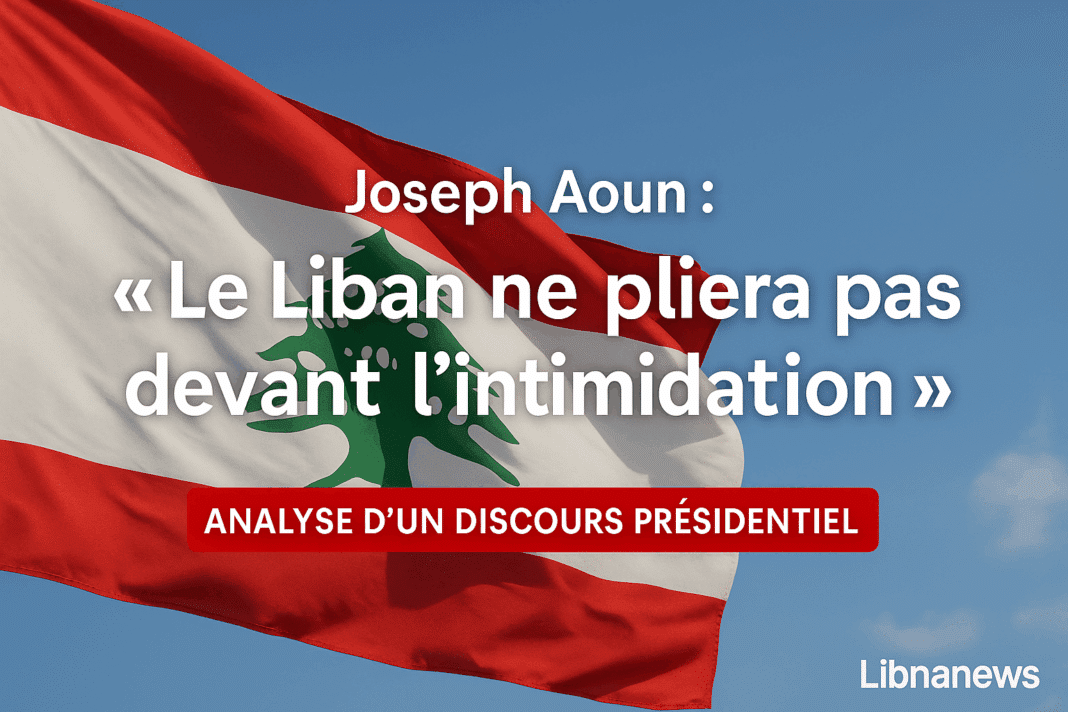 Joseph Aoun : « Le Liban ne pliera pas devant l’intimidation »