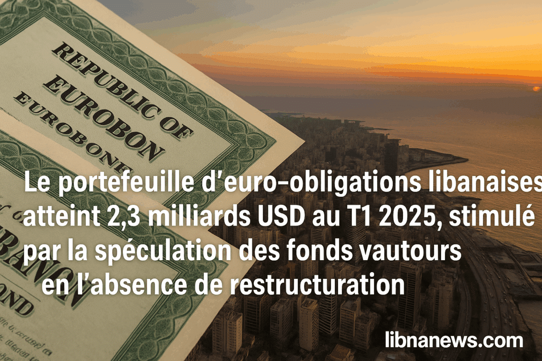 Le portefeuille d’euro-obligations libanaises atteint 2,3 milliards USD au T1 2025, stimulé par la spéculation