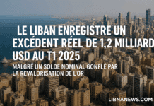Le Liban enregistre un excédent réel de 1,2 milliard USD au T1 2025 dans sa balance des paiements, malgré un solde nominal gonflé par la revalorisation de l’or Le Liban enregistre un excédent réel de 1,2 milliard USD au T1 2025 dans sa balance des paiements, malgré un solde nominal gonflé par la revalorisation de l’or