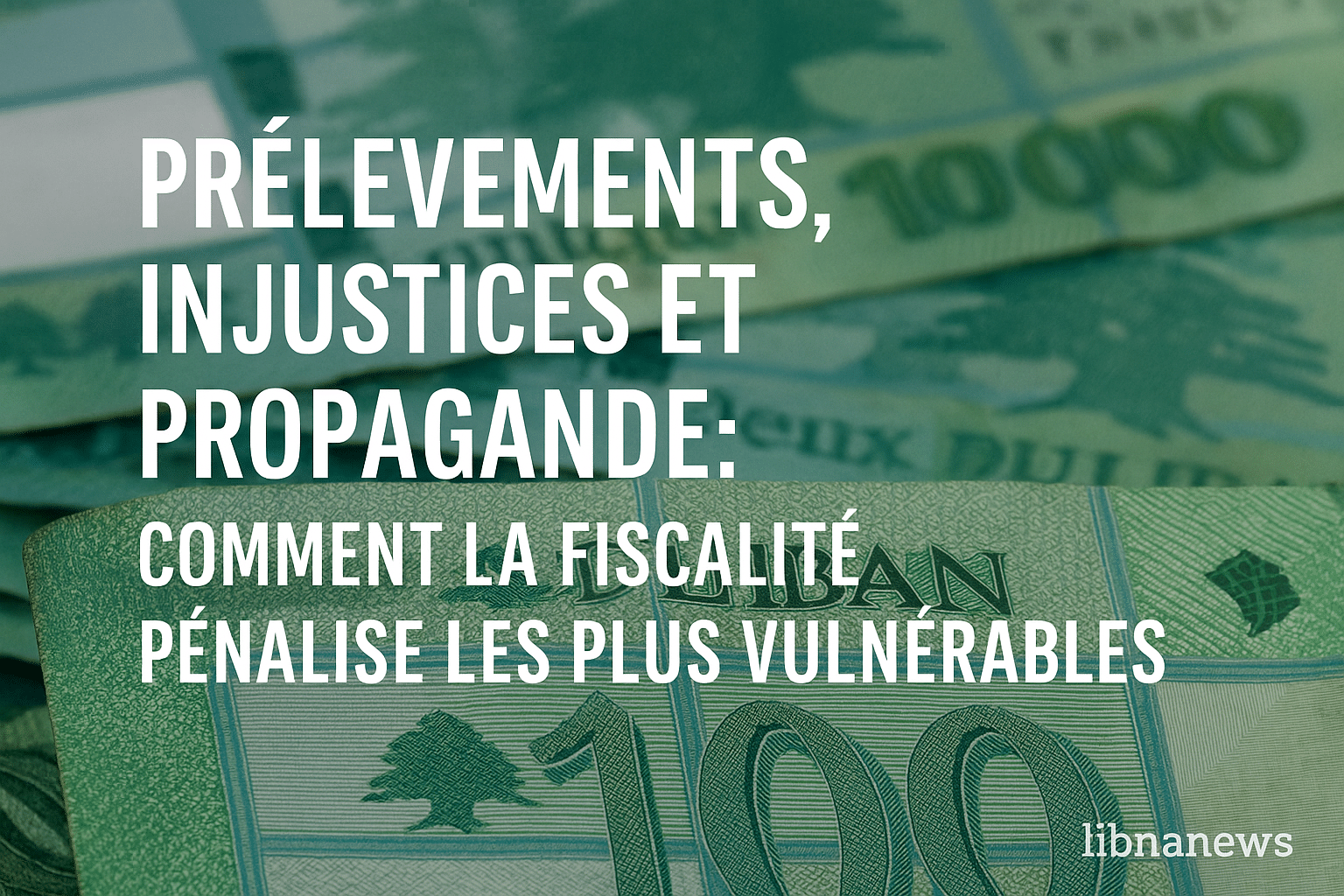 Prélèvements, injustices et propagande : comment la fiscalité libanaise pénalise les plus vulnérables
