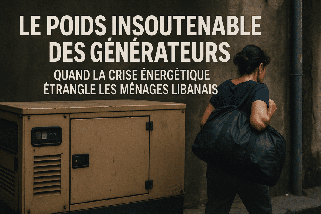 Le poids insoutenable des générateurs : quand la crise énergétique étrangle les ménages libanais