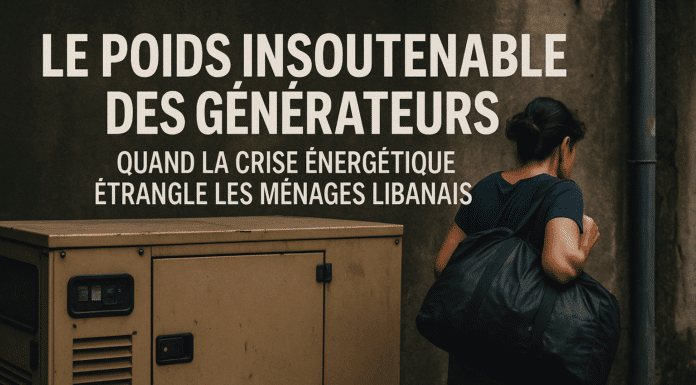 Le poids insoutenable des générateurs : quand la crise énergétique étrangle les ménages libanais