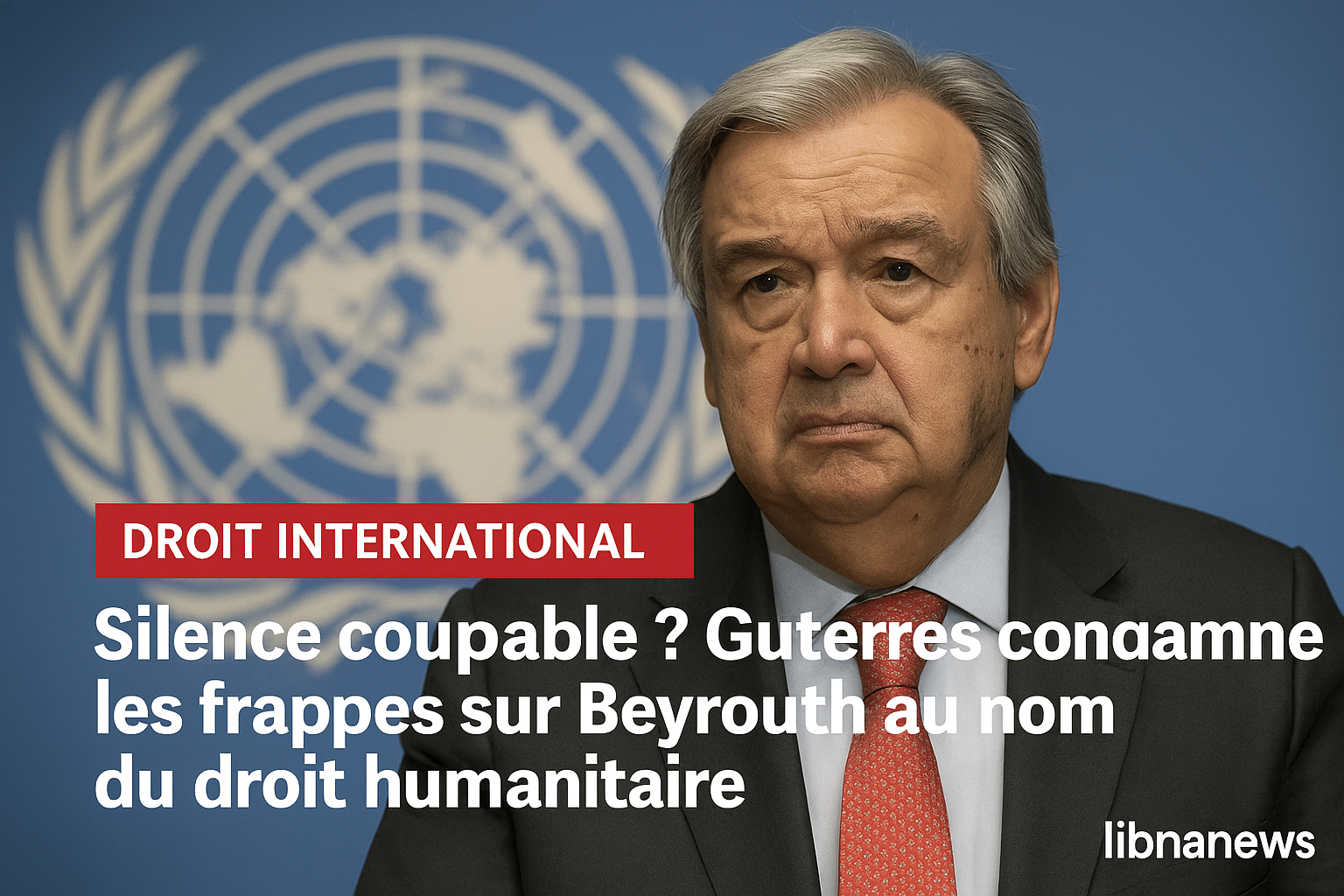 Guterres condamne les frappes sur Beyrouth au nom du droit humanitaire
