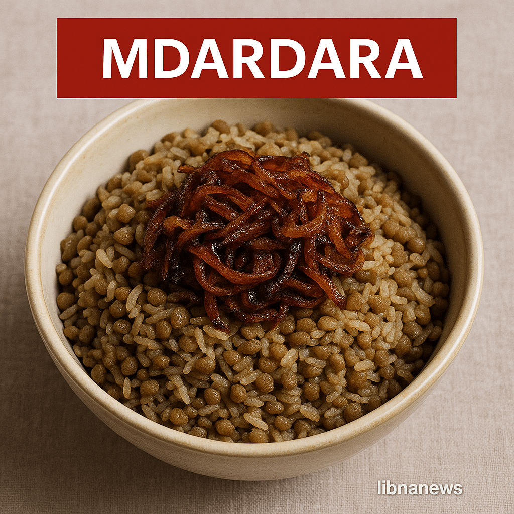 Mdardara, le plat réconfortant des montagnes libanaises, où lentilles et riz deviennent un hymne à la simplicité.