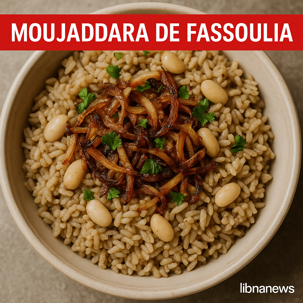 Moujaddara de Fassoulia: Quand riz, lentilles et haricots blancs se rencontrent pour sublimer le patrimoine libanais.