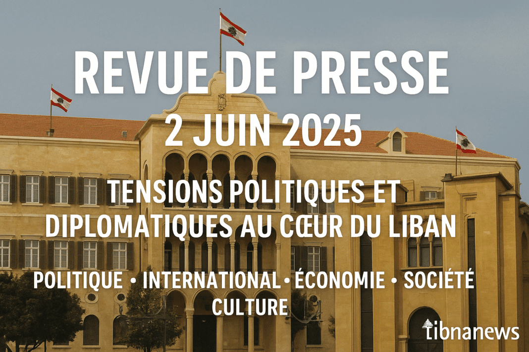 Revue de presse du 2/06/25: Beyrouth sous pression diplomatique, entre Téhéran et Washington