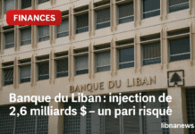 Banque du Liban : injection de 2,6 milliards $ — pari sur des réserves déjà entamées