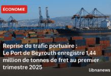 Reprise du trafic portuaire : Le Port de Beyrouth enregistre 1,44 million de tonnes de fret au premier trimestre 2025