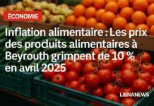 Inflation alimentaire : Les prix des produits alimentaires au Liban grimpent de 10 % en avril 2025