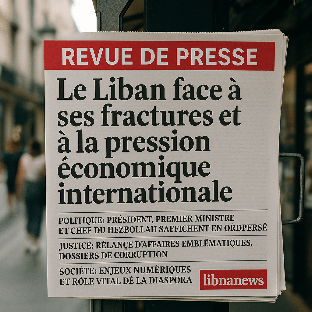 Revue de presse du 11/07/25: tensions géopolitiques accrues, incertitudes politiques et surchauffe sécuritaire au Liban Revue de presse du 11/07/25: tensions géopolitiques accrues, incertitudes politiques et surchauffe sécuritaire au Liban