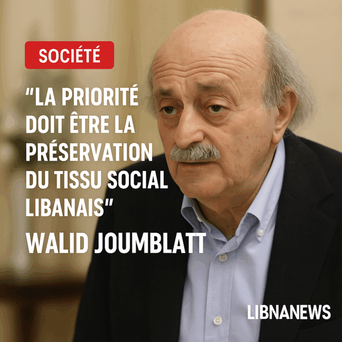 Déclaration de Walid Joumblatt : appel à la préservation du tissu social et à un retour coordonné des réfugiés