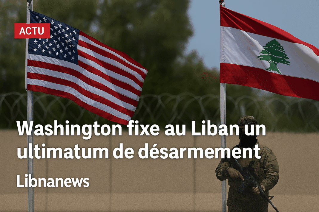 Ultimatum sécuritaire : ce que cache l’exigence américaine de désarmement imposée au Liban