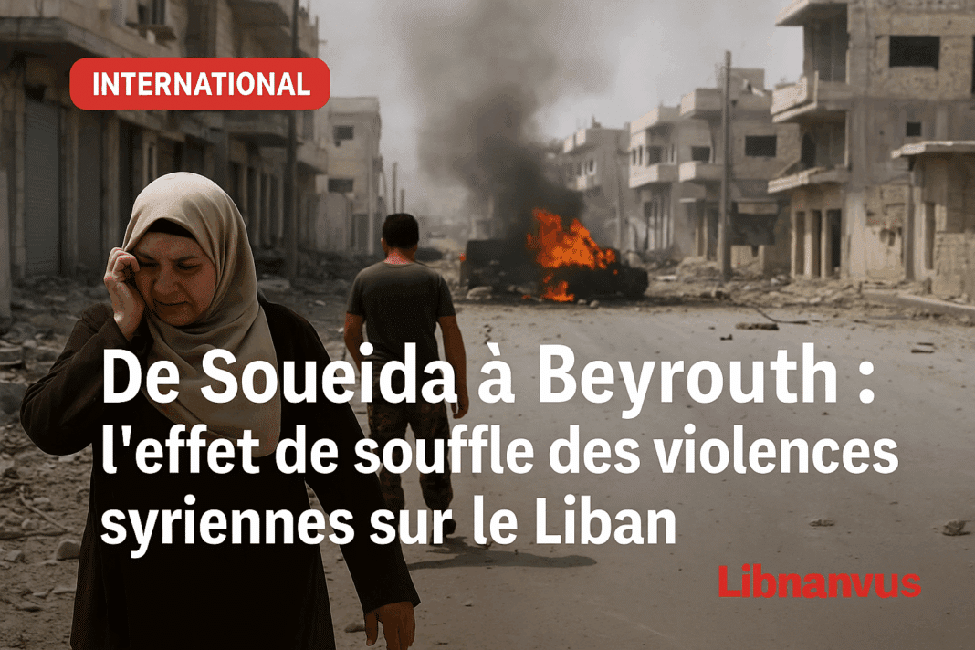 De Soueida à Beyrouth : l&rsquo;effet de souffle des violences syriennes sur le Liban