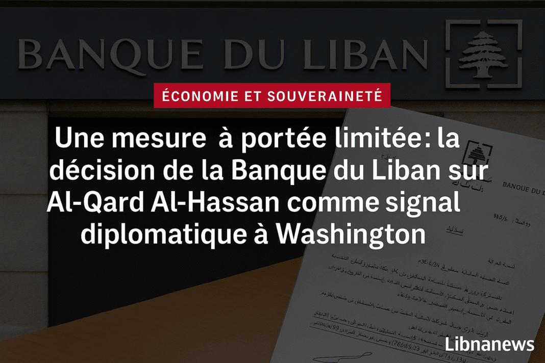 Une mesure à portée limitée : la décision de la Banque du Liban sur Al-Qard Al-Hassan comme signal diplomatique à Washington