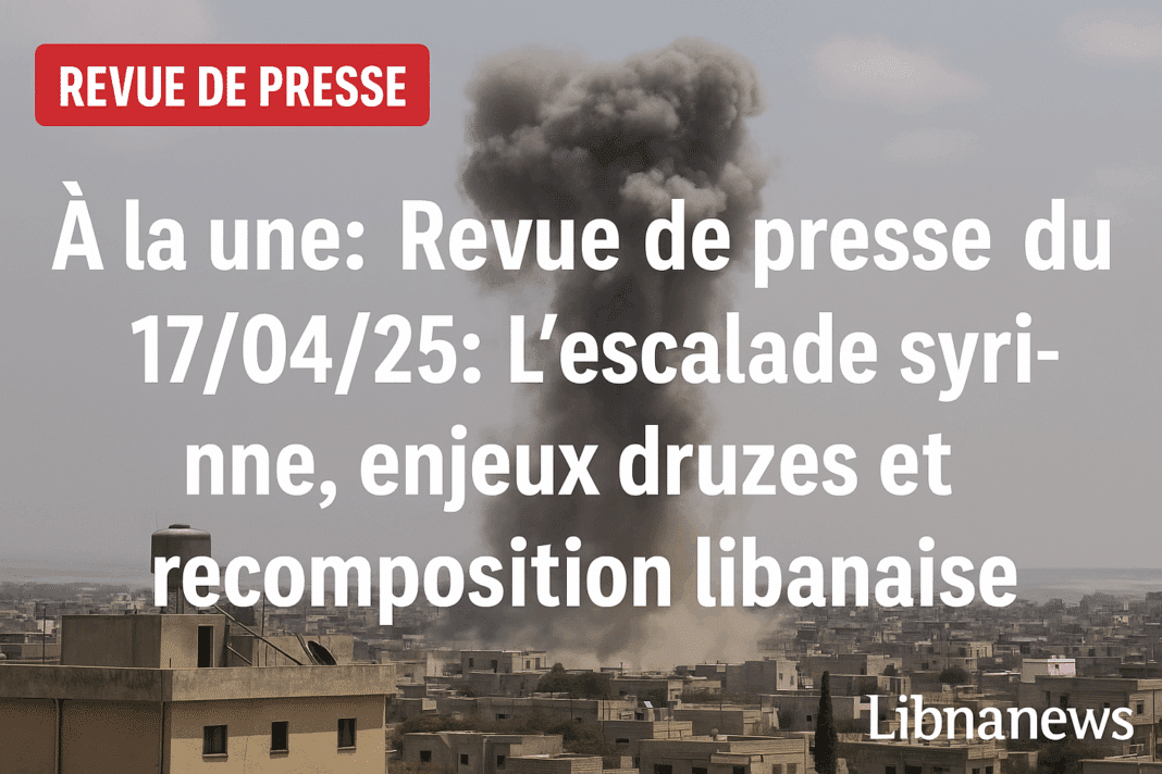 Revue de presse du 17/07/25: L’escalade syrienne, enjeux druzes et recomposition libanaise