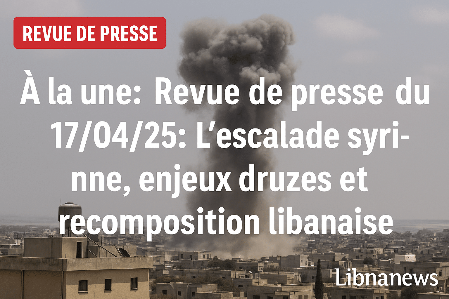 Revue de presse du 17/07/25: L’escalade syrienne, enjeux druzes et recomposition libanaise