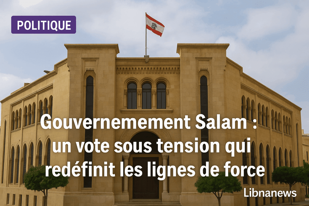Gouvernement Salam : un vote sous tension qui redéfinit les lignes de force