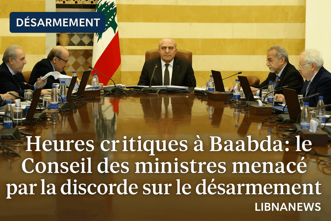 Heures critiques à Baabda : le Conseil des ministres menacé par la discorde sur le désarmement