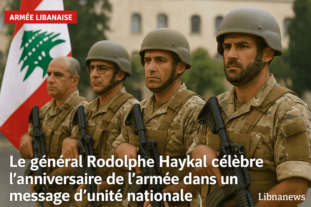 Le général Rodolphe Haykal célèbre l’anniversaire de l’armée dans un message d’unité nationale