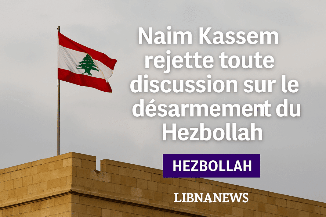 Naim Kassem rejette toute discussion sur le désarmement du Hezbollah