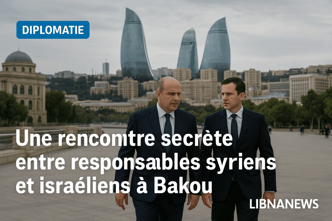 Une rencontre secrète entre responsables syriens et israéliens à Bakou