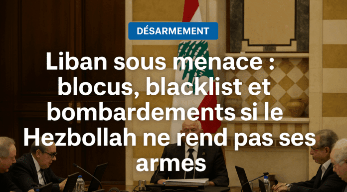 Liban sous menace : blocus, blacklist et bombardements si le Hezbollah ne rend pas ses armes