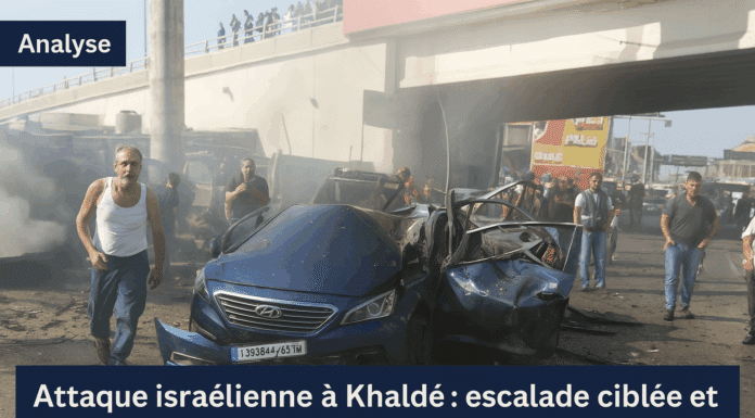 Attaque israélienne à Khaldé : escalade ciblée et recomposition des réponses politiques