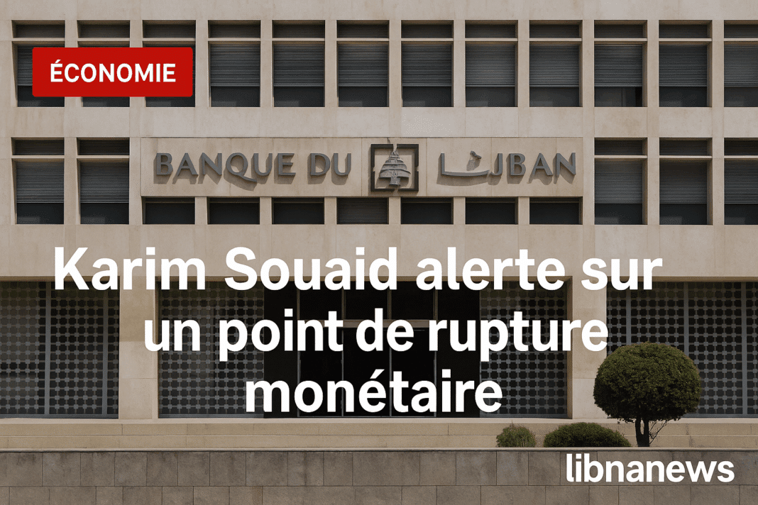 Karim Souaid met en garde contre une rupture monétaire imminente